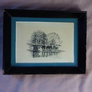VTG Framed Clark M Goff Swan boat Boston Public